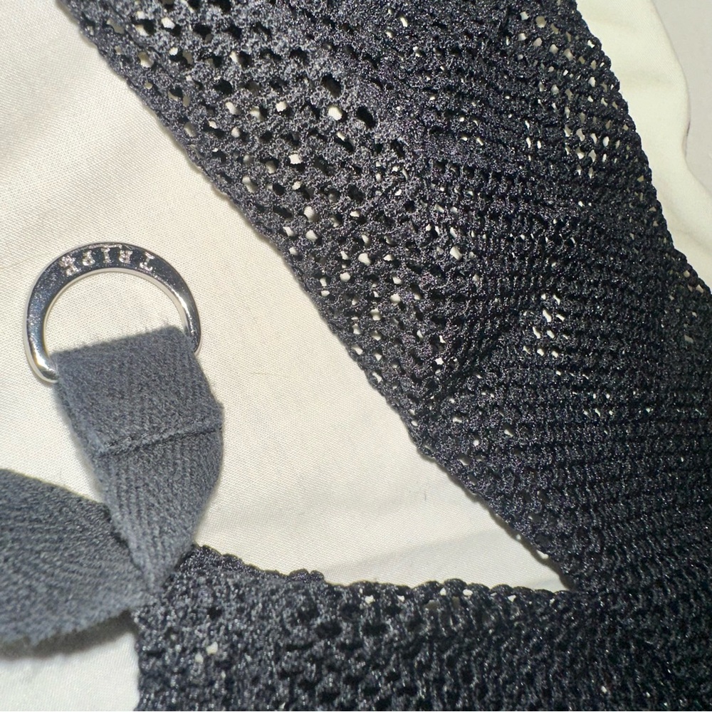 Tripp NYC Black Top with Mesh Sleeves & Front Zipper Design - Picture 6 of 16